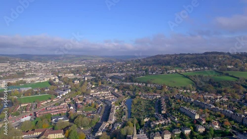 Wallpaper Mural beautiful aerial view of the famous travel destination, Bath, United Kingdom Torontodigital.ca