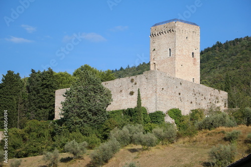 Rocca Maggiore fortress ruins in Assisi, Umbria Italy