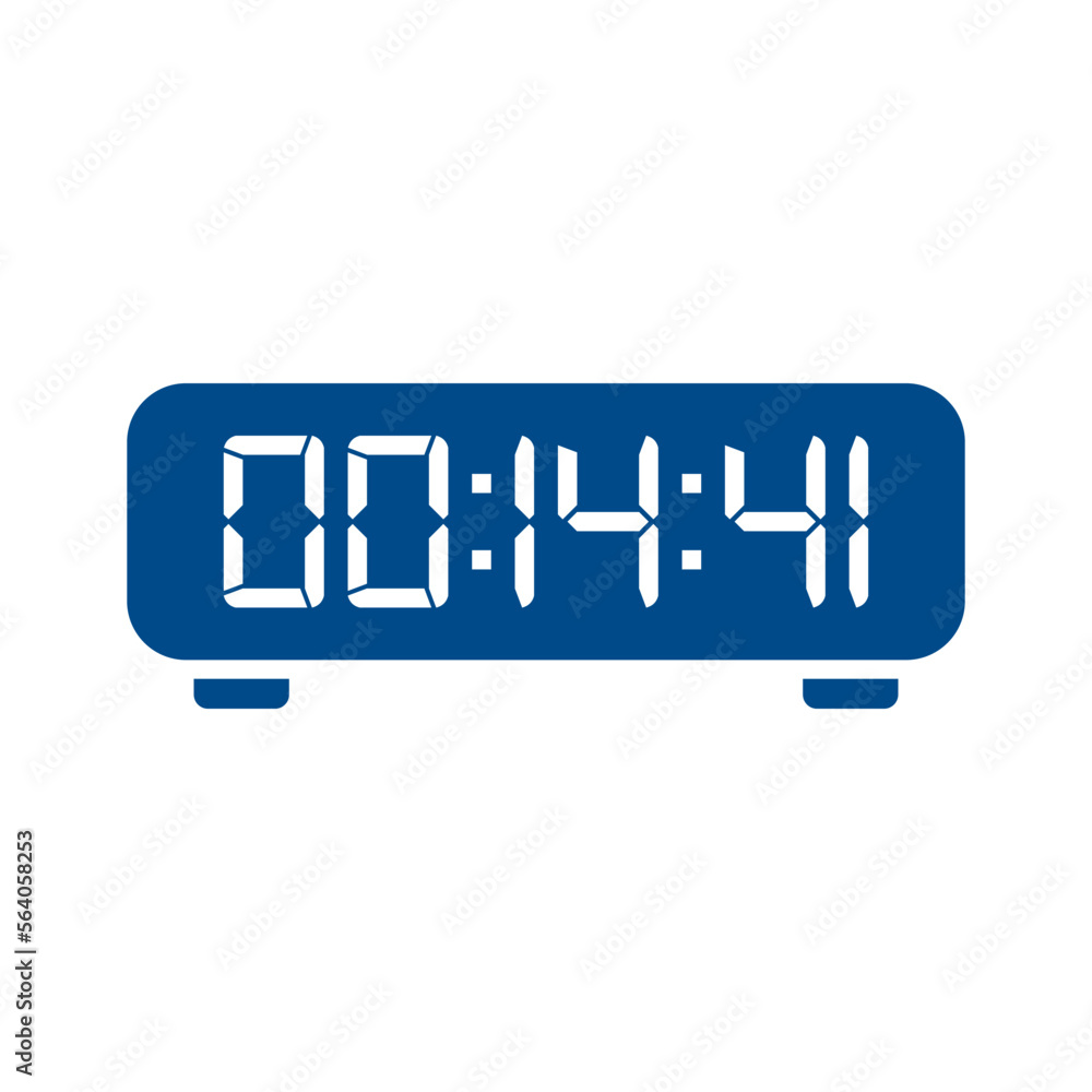 LED digital clock number isolated. Electronic figures for counter or calculator mockup interface design. LED digital clock number isolated. Electronic figures for counter or calculator mockup interface design.