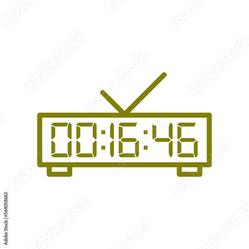 Digital clock number set. Electronic figures. Vector illustration.