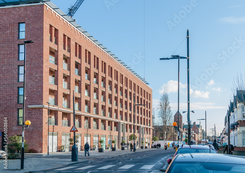 London, United Kingdom, 19 January 2023: St.Pier Court not competed.Upton Gardens redevelopment of a the old West Ham United Football Stadium in East London, Green Street photo