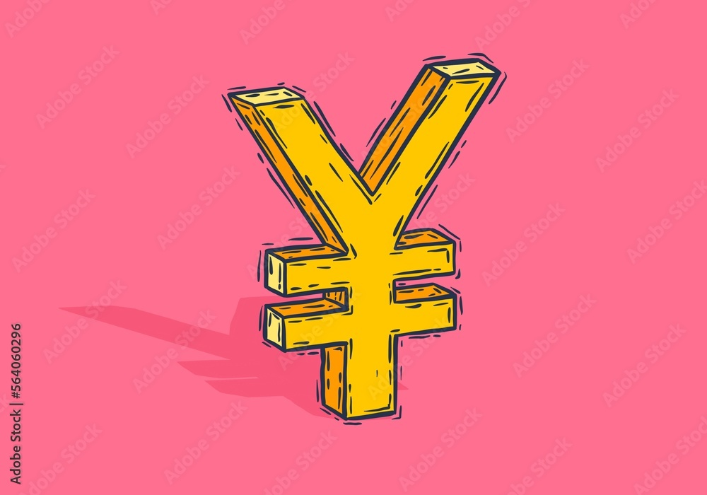 Obraz premium Japanese Yen currency symbol, icon, money, finance, business, profit, profit, shopping, sale, wealth