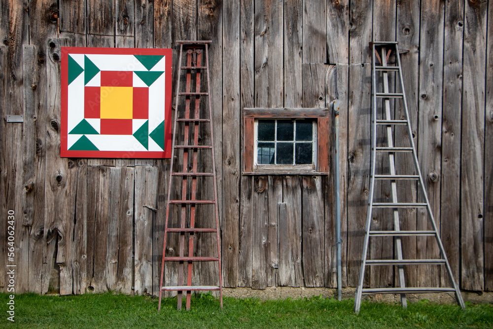 Old barn with ladders