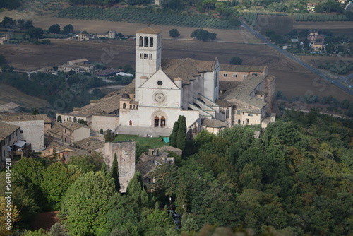 View to Basilica San Francesco in Assisi  Umbria Italy
