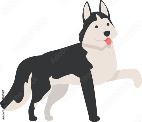 Puppy husky icon cartoon vector. Siberian dog. Head mascot