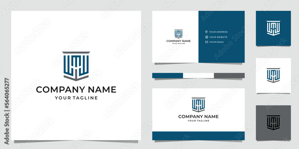 Letter MWM Initials Geometric Logo Design Letter MWM Initials Geometric Logo Design