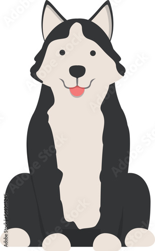 Husky dog icon cartoon vector. Cute wolf. Happy animal