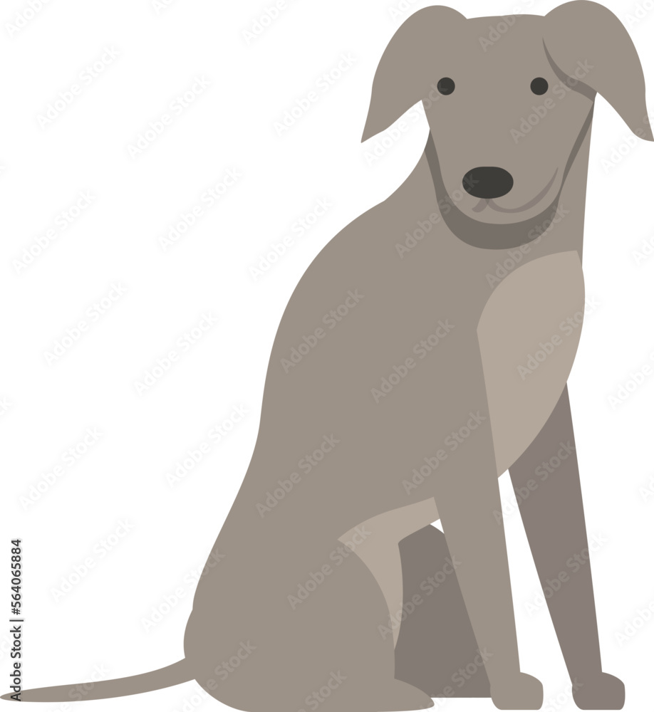 Tired dog icon cartoon vector. Greyhound animal. Canine sprint