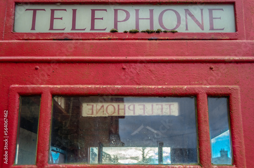 Famous red English phone booth