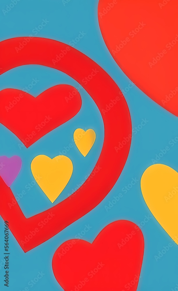 Heart pattern background for greeting cards for Valentine's Day, Mother's Day, International Women's Day, weddings, and special events. AI-generated digital illustration, flat picture. Heart pattern background for greeting cards for Valentine's Day, Mother's Day, International Women's Day, weddings, and special events. AI-generated digital illustration, flat picture.