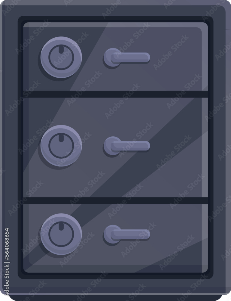 Cash box icon cartoon vector. Bank deposit. Safety security Cash box icon cartoon vector. Bank deposit. Safety security