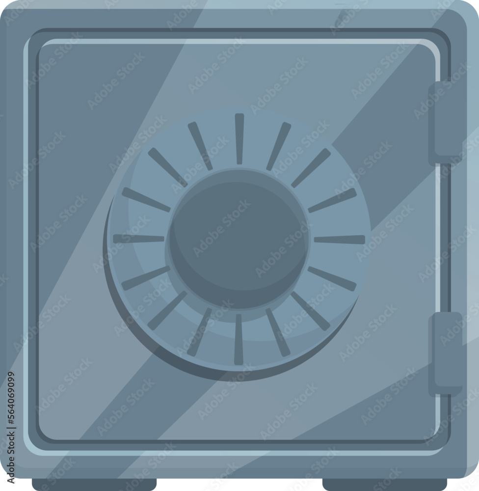 Finance box icon cartoon vector. Safe bank. Security steel Finance box icon cartoon vector. Safe bank. Security steel