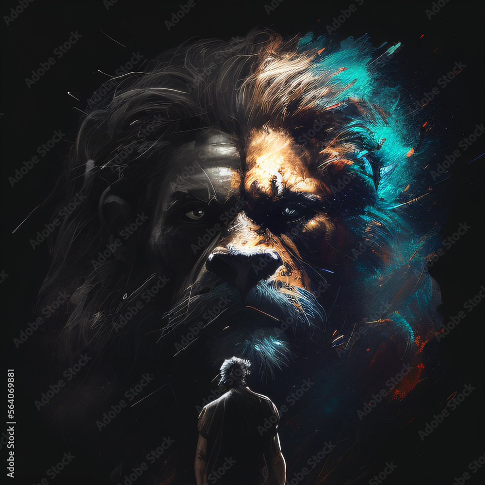 man with lion's soul man with lion's soul