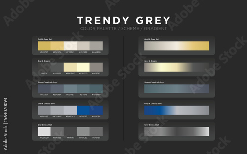 grey color palettes, color schemes, color gradients