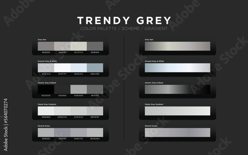 grey color palettes, color schemes, color gradients