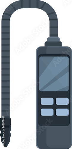 Accident gas detector icon cartoon vector. Portable equipment. Digital instrument