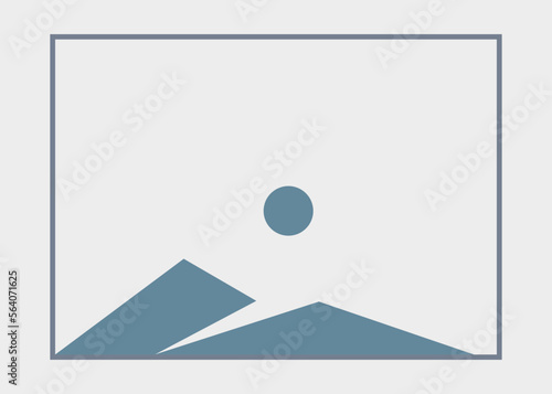 Geometric Mountains silhouette landscape art poster illustration
