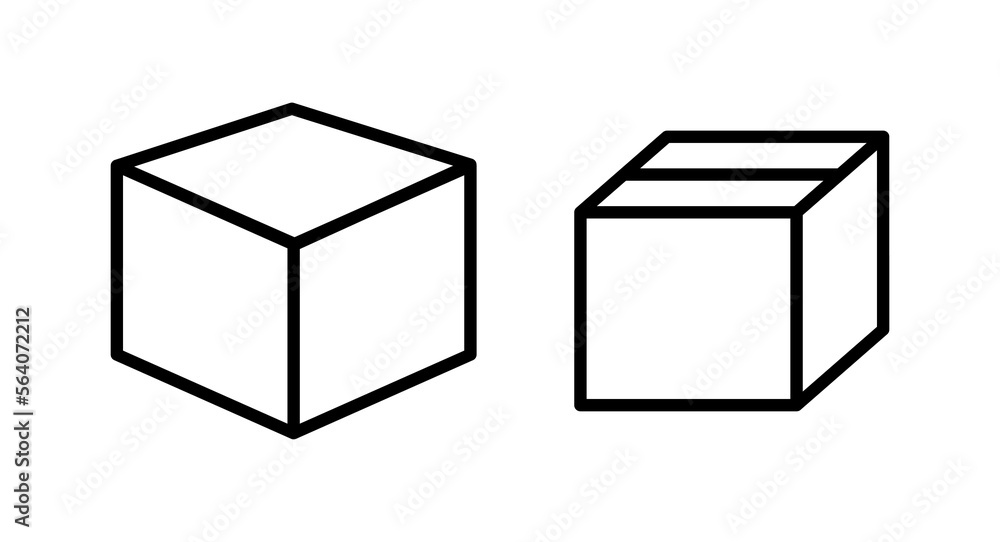 Box icon vector illustration. box sign and symbol, parcel, package Box icon vector illustration. box sign and symbol, parcel, package