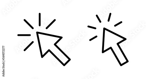 Click icon vector illustration. pointer arrow sign and symbol. cursor icon