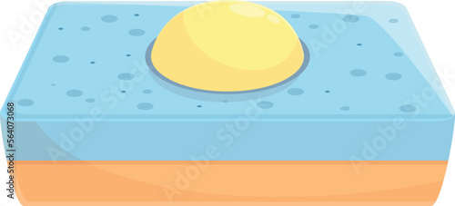Gel sponge icon cartoon vector. Cleaner container. Wash object