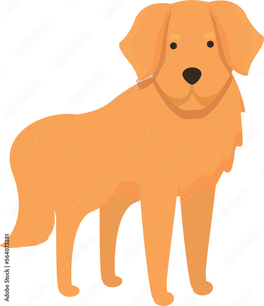 Dog retriever icon cartoon vector. Puppy head. Face pet Dog retriever icon cartoon vector. Puppy head. Face pet