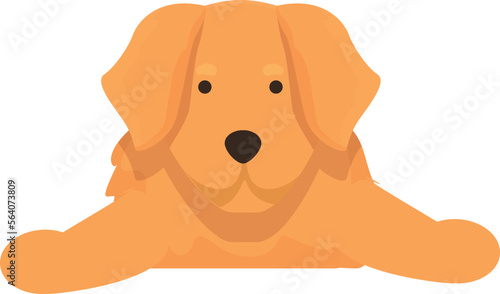 Tired dog icon cartoon vector. Golden retriever. Puppy cute