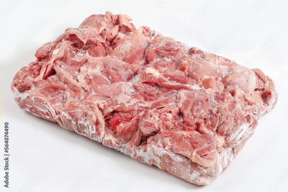 Obraz premium frozen turkey meat isolated on white background