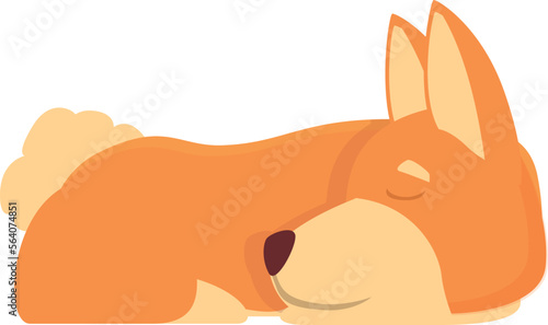 Sleep dog icon cartoon vector. Canine animal. Baby puppy