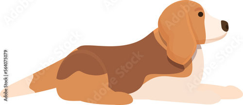 Beagle pose icon cartoon vector. Dog puppy. Cute canine