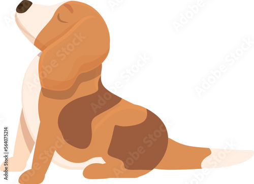 Dog relax icon cartoon vector. Run animal. Canine pose