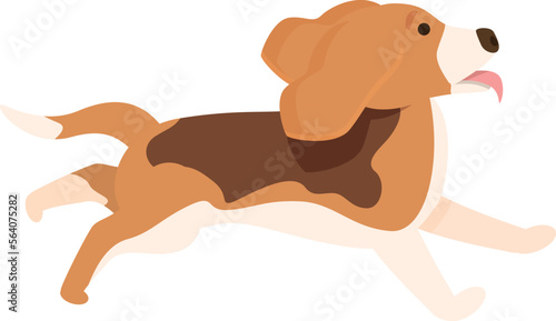 Run play dog icon cartoon vector. Puppy animal. Cute canine