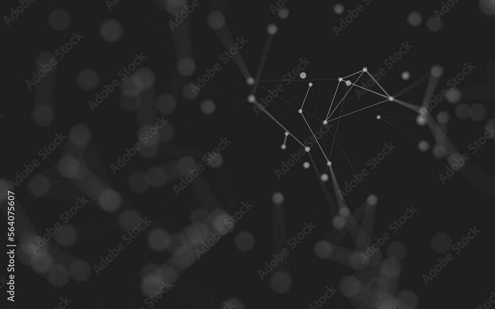 Abstract background. Molecules technology with polygonal shapes, connecting dots and lines. Connection structure. Big data visualization. Abstract background. Molecules technology with polygonal shapes, connecting dots and lines. Connection structure. Big data visualization.