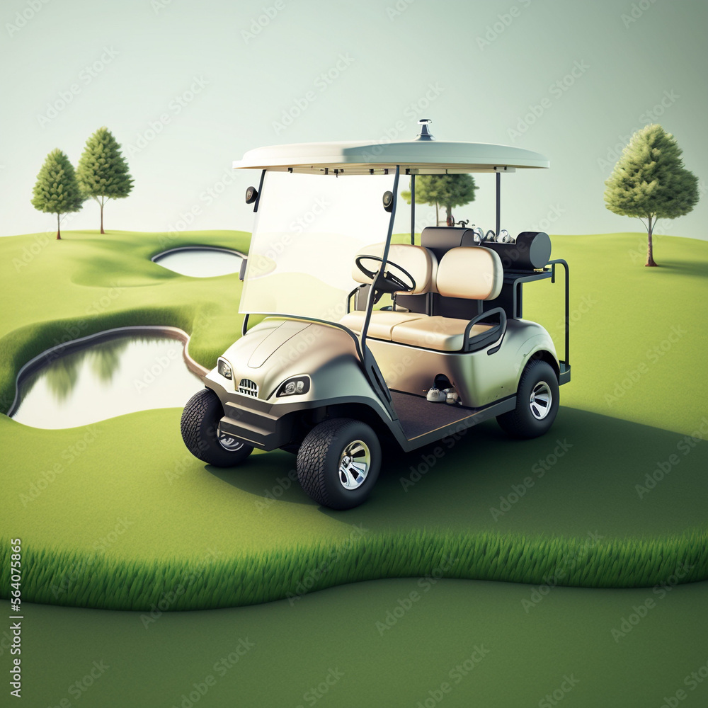 Golf Car, Golf Cart, Golf, Generative AI