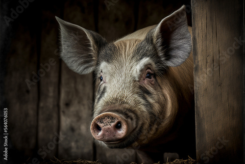 porco na fazenda  photo