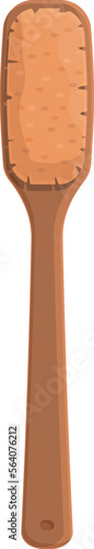 Wooden brush icon cartoon vector. Dry body. Spa bath
