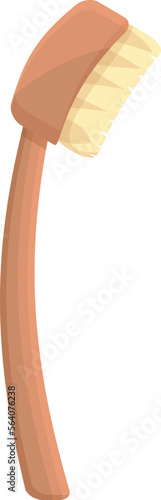 Beauty massage brush icon cartoon vector. Body tool. Care bath
