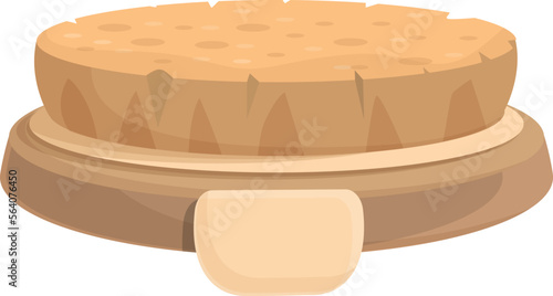 Korean massage brush icon cartoon vector. Body care. Healthy hair