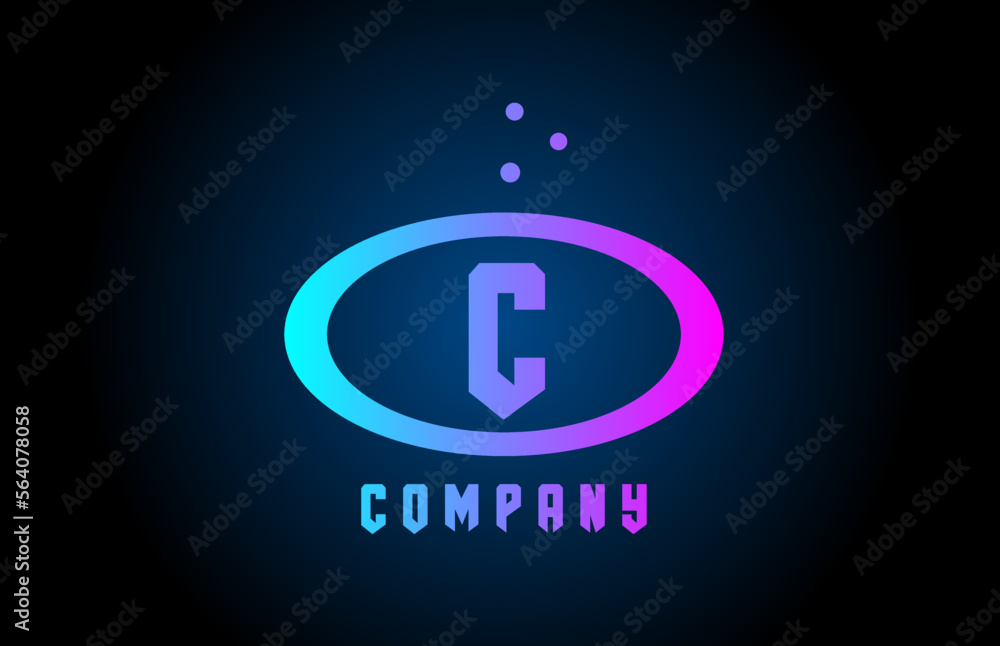 blue and pink C ellipse alphabet bold letter logo with dots. Corporate creative template design for company and business blue and pink C ellipse alphabet bold letter logo with dots. Corporate creative template design for company and business