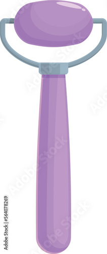 Age facial roller icon cartoon vector. Skin face. Stone massager