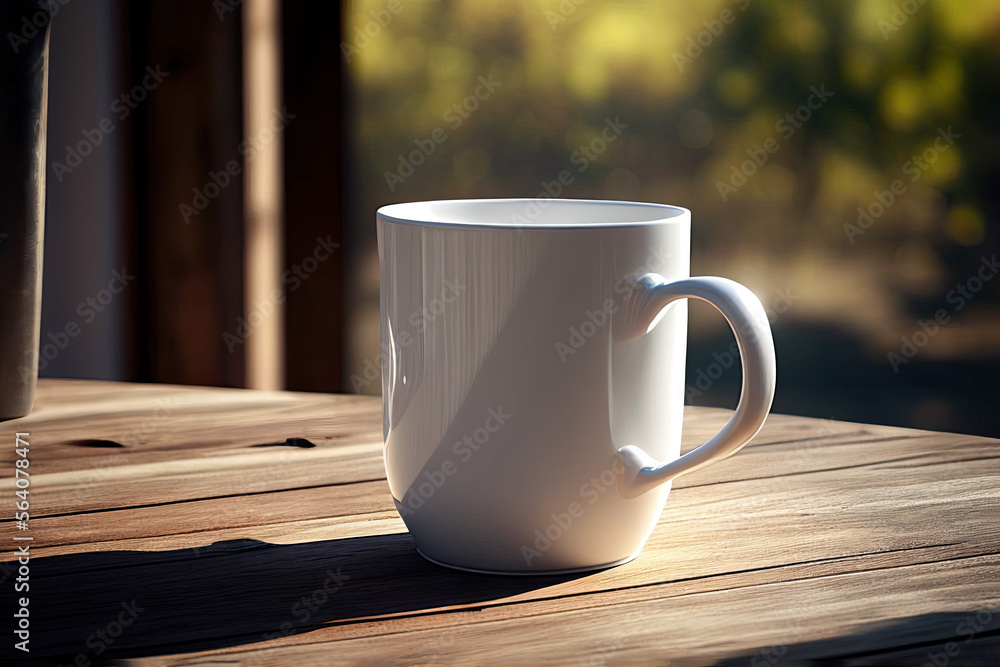 Simple white cup, Generative AI Simple white cup, Generative AI