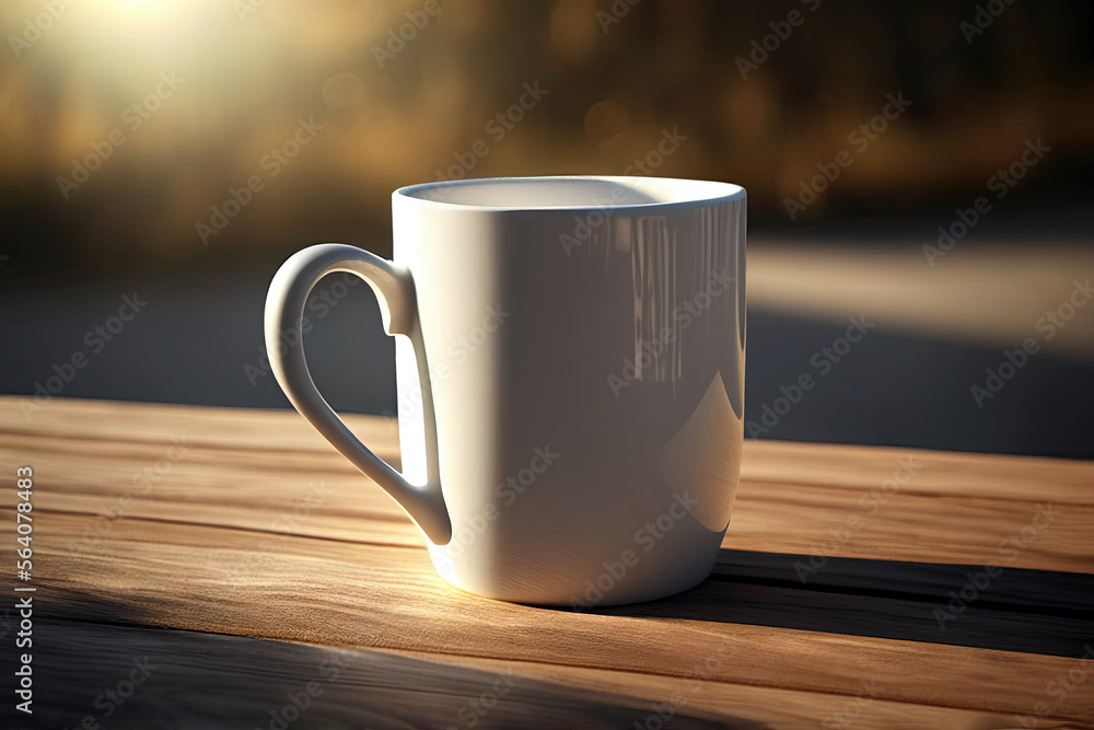 Simple white cup, Generative AI Simple white cup, Generative AI