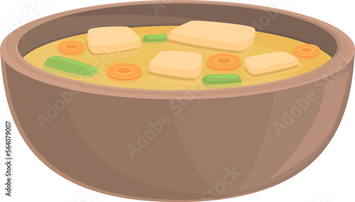 Spicy street soup icon cartoon vector. Food dish. Meal cuisine