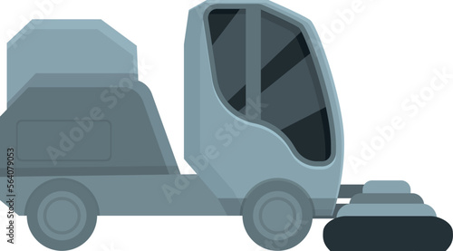 Sweeper icon cartoon vector. Street truck. City vehicle