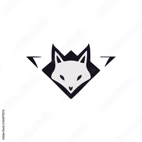 wolf head logo design vector symbol creative graphic idea mascot