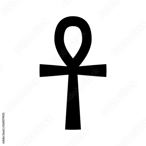 Vector flat Egypt cross symbol isolated on white background photo