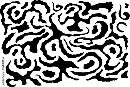 Black smoke grouped on a white background. Modern and abstract camouflage with beautiful contrast.