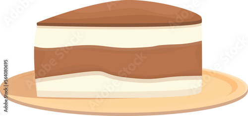 Tiramisu cake icon cartoon vector. Food dessert. Coffee biscuit