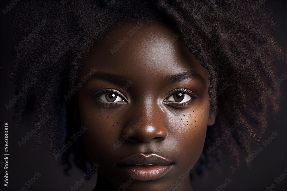 portrait of an afro woman. ai generated. not a real person. portrait of an afro woman. ai generated. not a real person.