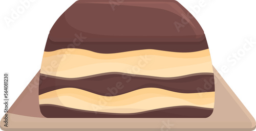 Restaurant tiramisu icon cartoon vector. Cake dessert. Piece pastry