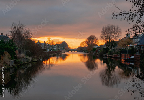 Sunset in Vroondaal, The Hague, Netherlands